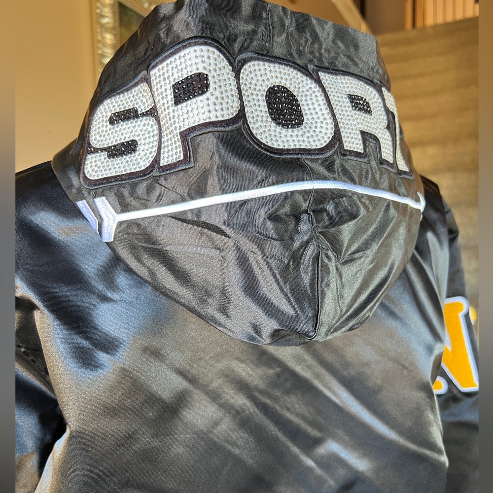 Stall and Dean (SD Sports) Vintage Coaches Yankees Black Spellout Coach Jacket - Picture 3 of 7